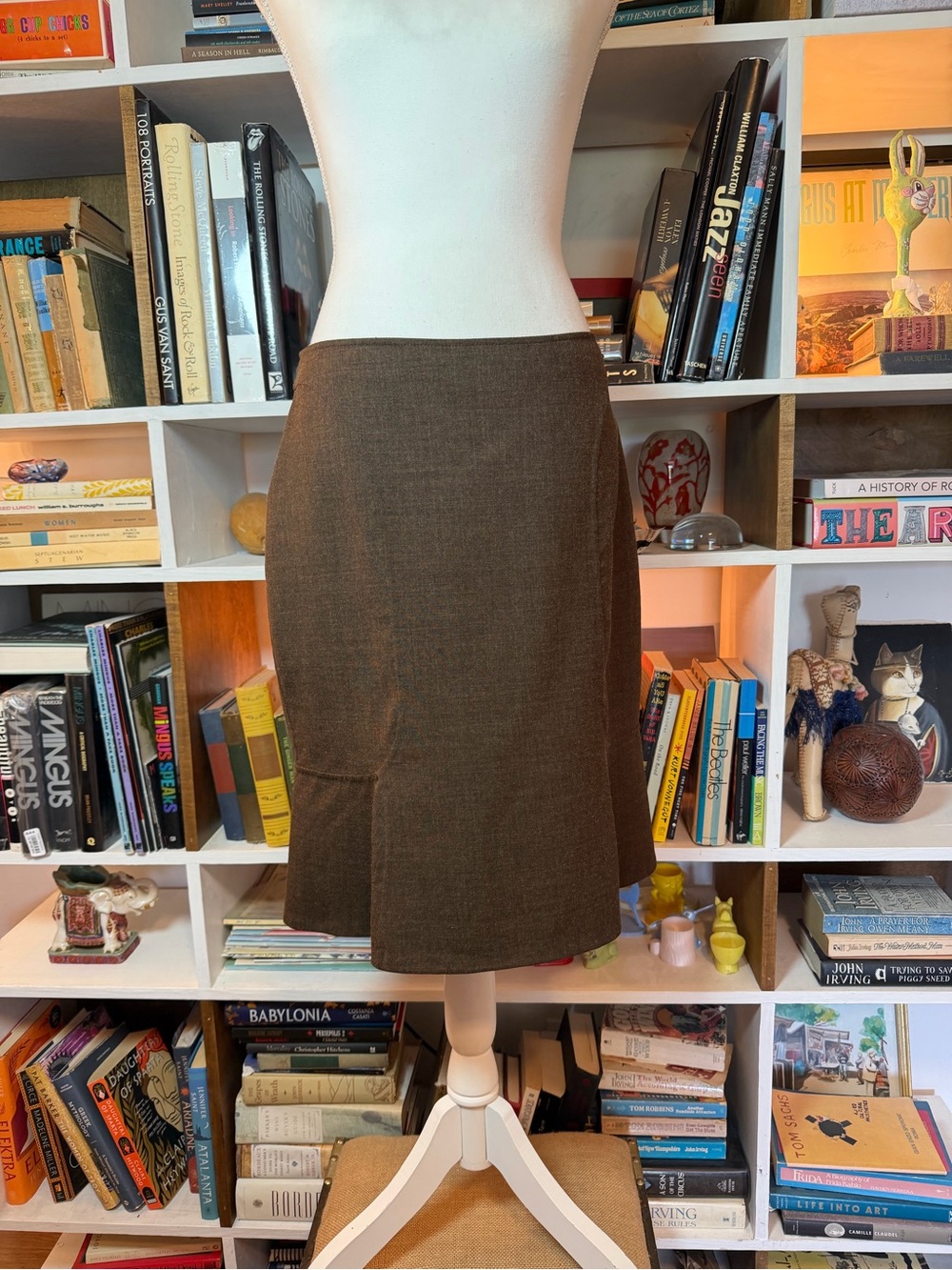 Max Studio Brown A-Line Skirt